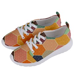 Hexagonal Pattern Vector Women s Lightweight Sports Shoes by Loisa77