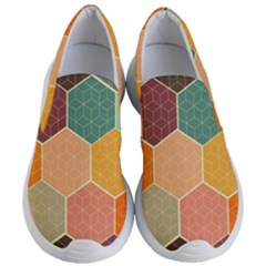 Hexagonal Pattern Vector Women s Lightweight Slip Ons by Loisa77