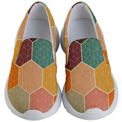 Hexagonal Pattern Vector Kids Lightweight Slip Ons by Loisa77