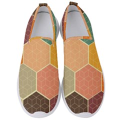 Hexagonal Pattern Vector Men s Slip On Sneakers by Loisa77