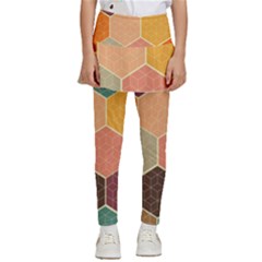 Hexagonal Pattern Vector Kids  Skirted Pants by Loisa77