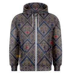 Pattern Seamless Antique Luxury Men s Zipper Hoodie