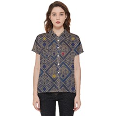 Pattern Seamless Antique Luxury Short Sleeve Pocket Shirt by Loisa77