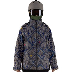 Pattern Seamless Antique Luxury Men s Zip Ski And Snowboard Waterproof Breathable Jacket