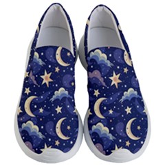 Night Moon Seamless Women s Lightweight Slip Ons by Loisa77