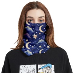 Night Moon Seamless Face Covering Bandana (two Sides) by Loisa77