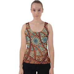 One Church Window Apophysis Art Fractal Velvet Tank Top by Loisa77