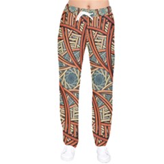 One Church Window Apophysis Art Fractal Women Velvet Drawstring Pants