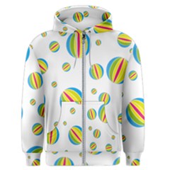 Balloon Ball District Colorful Men s Zipper Hoodie