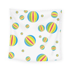 Balloon Ball District Colorful Square Tapestry (small) by Ket1n9