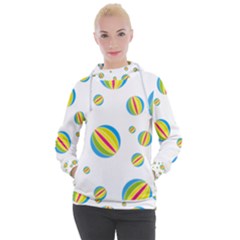 Balloon Ball District Colorful Women s Hooded Pullover