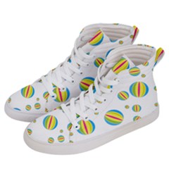 Balloon Ball District Colorful Men s Hi-top Skate Sneakers by Ket1n9