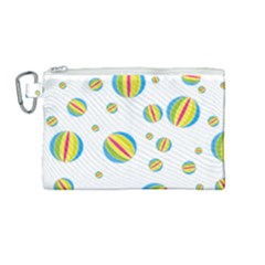 Balloon Ball District Colorful Canvas Cosmetic Bag (medium) by Ket1n9