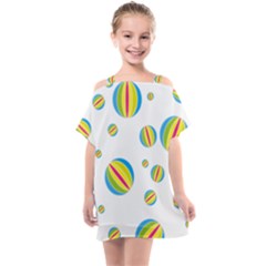 Balloon Ball District Colorful Kids  One Piece Chiffon Dress by Ket1n9