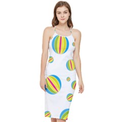 Balloon Ball District Colorful Bodycon Cross Back Summer Dress by Ket1n9