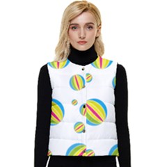 Balloon Ball District Colorful Women s Button Up Puffer Vest by Ket1n9