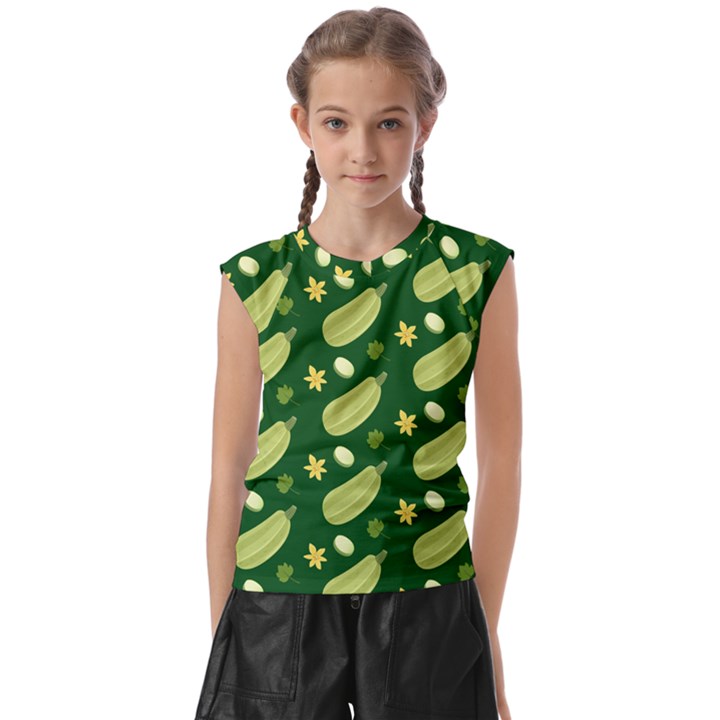 Zucchini Pattern 10 Kids  Raglan Cap Sleeve T-Shirt