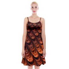 Fractal Frax Spaghetti Strap Velvet Dress