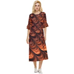 Fractal Frax Double Cuff Midi Dress by Askadina