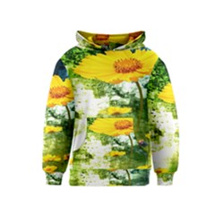 Yellow Flowers Kids  Pullover Hoodie