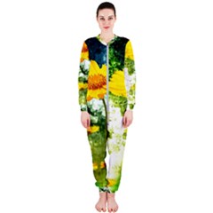 Yellow Flowers Onepiece Jumpsuit (ladies)