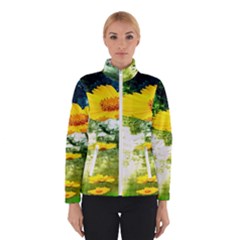 Yellow Flowers Women s Bomber Jacket