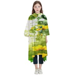 Yellow Flowers Kids  Hooded Rain Ponchos by Ket1n9