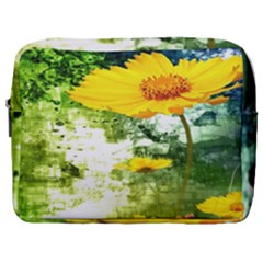 Yellow Flowers Make Up Pouch (large) by Ket1n9