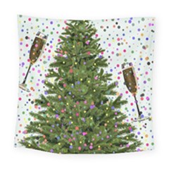 New Year S Eve New Year S Day Square Tapestry (large)