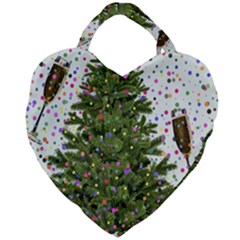 New Year S Eve New Year S Day Giant Heart Shaped Tote by Ket1n9