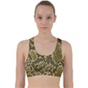 Yellow Snake Skin Pattern Back Weave Sports Bra View1