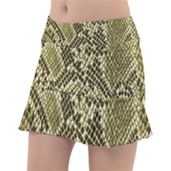 Yellow Snake Skin Pattern Classic Tennis Skirt by Ket1n9