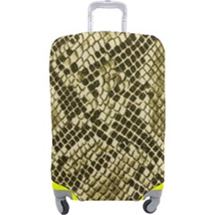 Yellow Snake Skin Pattern Luggage Cover (large) by Ket1n9