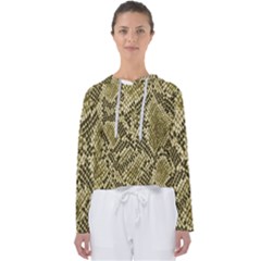 Yellow Snake Skin Pattern Women s Slouchy Sweat