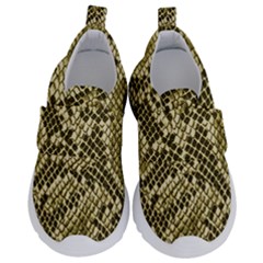 Yellow Snake Skin Pattern Kids  Velcro No Lace Shoes by Ket1n9