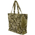 Yellow Snake Skin Pattern Zip Up Canvas Bag View1