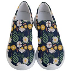 Flower Grey Pattern Floral Women s Lightweight Slip Ons by Dutashop