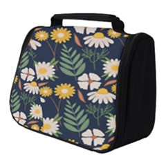 Flower Grey Pattern Floral Full Print Travel Pouch (small) by Dutashop