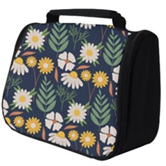 Flower Grey Pattern Floral Full Print Travel Pouch (big)