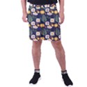 Flower Grey Pattern Floral Men s Pocket Shorts View1