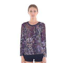 Grapevine Symphony Print Pattern Bk Women s Long Sleeve T-shirt