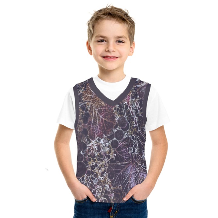 Grapevine Symphony Print Pattern Bk Kids  Basketball Tank Top