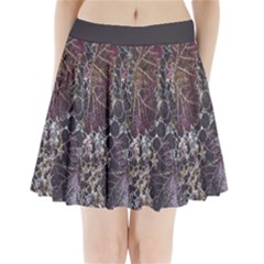 Grapevine Symphony Print Pattern Bk Pleated Mini Skirt by dflcprintsclothing