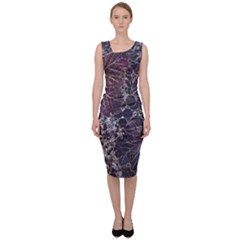 Grapevine Symphony Print Pattern Bk Sleeveless Pencil Dress by dflcprintsclothing