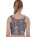 Grapevine Symphony Print Pattern Bk Velvet Racer Back Crop Top View2