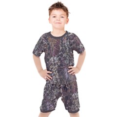 Grapevine Symphony Print Pattern Bk Kids  T-shirt And Shorts Set by dflcprintsclothing