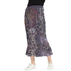 Grapevine Symphony Print Pattern Bk Maxi Fishtail Chiffon Skirt by dflcprintsclothing