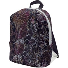 Grapevine Symphony Print Pattern Bk Zip Up Backpack