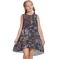 Grapevine Symphony Print Pattern Bk Kids  Frill Swing Dress by dflcprintsclothing