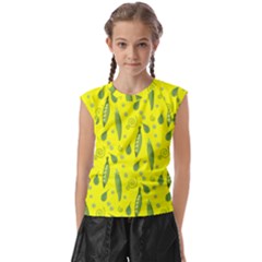 Peas Pattern 8 Kids  Raglan Cap Sleeve T-shirt